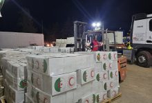 صورة إنطلاق أولى المساعدات الإنسانية نحو قطاع غزة